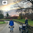 Timmy delivering the milk to Columba